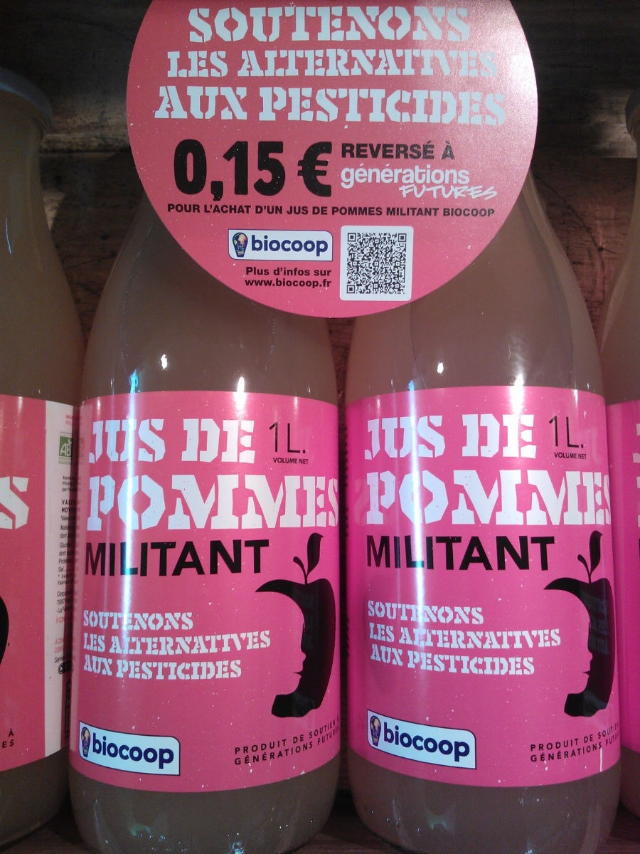 JUS DE POMMES MILITANT BIOCOOP!